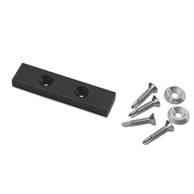 NOVOTEGRA Set pletina antideslizante para fachada 80 x 20 x 8 mm. negro
