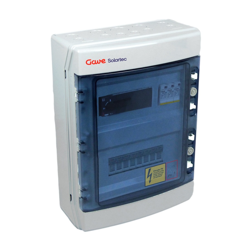 CAJA MODULAR CONEXION PV 4 STR. FUS. 12A + PROT.SOBRETENSION II