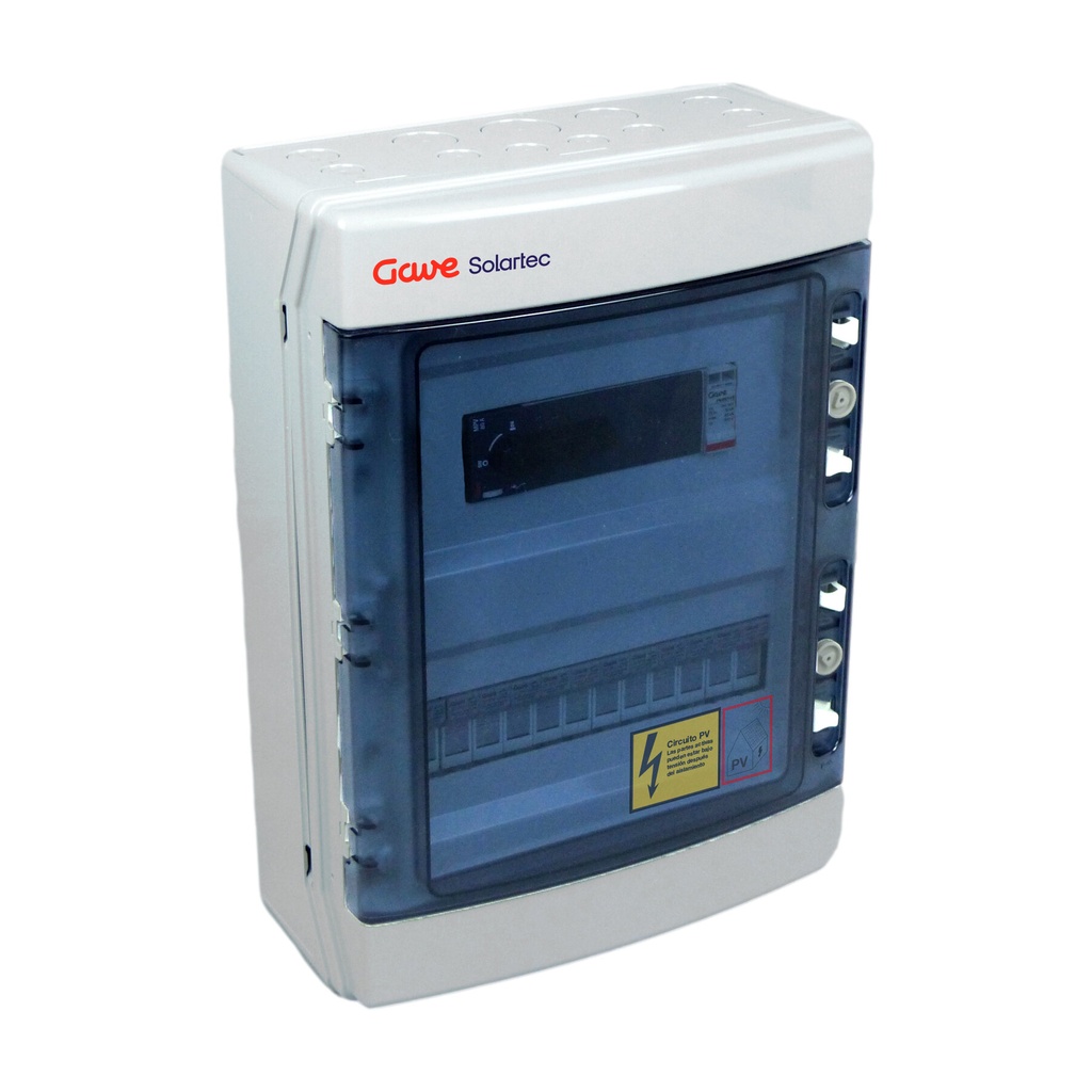 CAJA MODULAR CONEXIÓN PV - 6STR.FUS 12A + PROTECTOR SOBRETENSION UN 220V