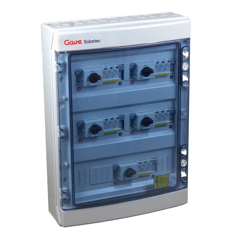 CAJA MODULAR CONEXIÓN PV - 1STRINGS 1000V 25A FUS12A 5MPPT SALIDAS INDIVIDUALES