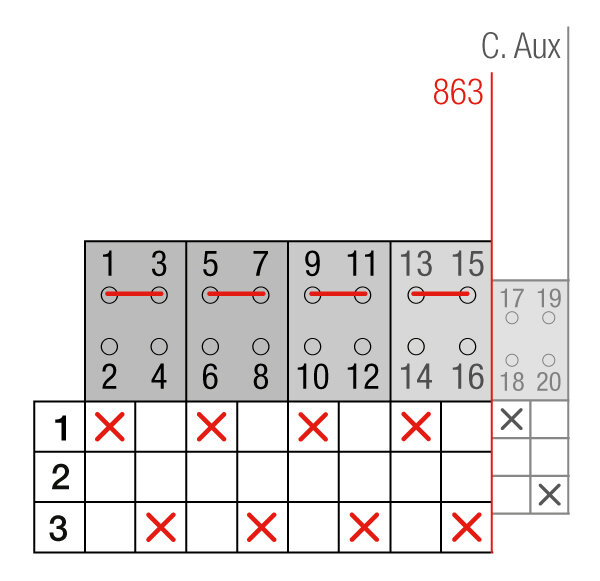 CONMUTADOR  MOTORIZADO ENTRADA INFERIOR 1-0-2 4P 250A. 12V DC