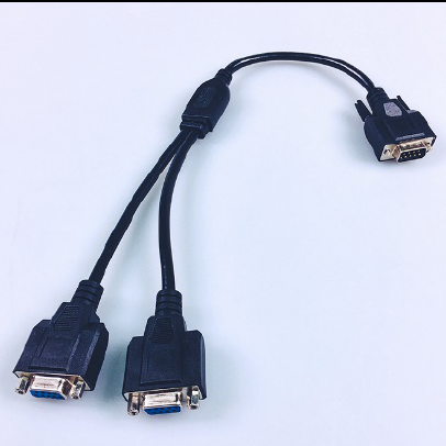 [8302060090] Anser Y Cable DB9 macho-DB9 hembra+DB9 hembra, 125mm-125mm+125mm